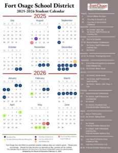 Fort Osage School District calendar
