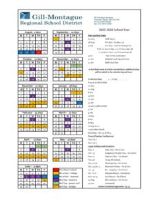 Gill-Montague Regional School District CALENDAR