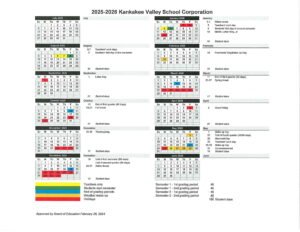 Kankakee Valley School Corporation calendar