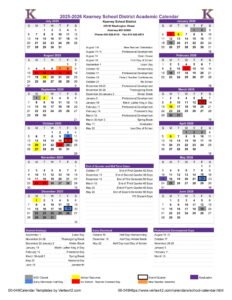 Kearney School District calendar