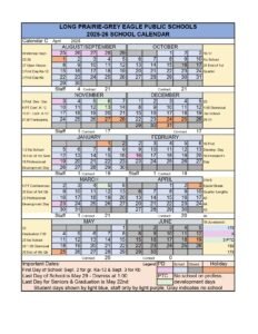 Long Prairie-Grey Eagle Schools CALENDAR