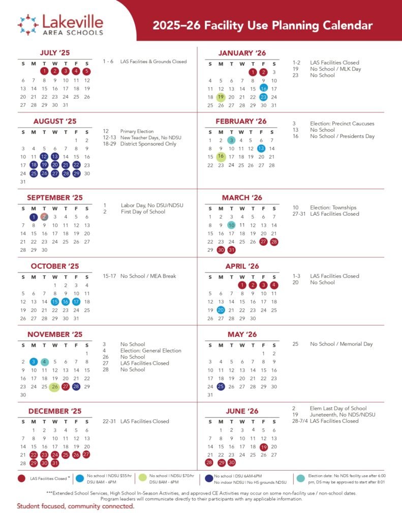 lakeville area schools calendar