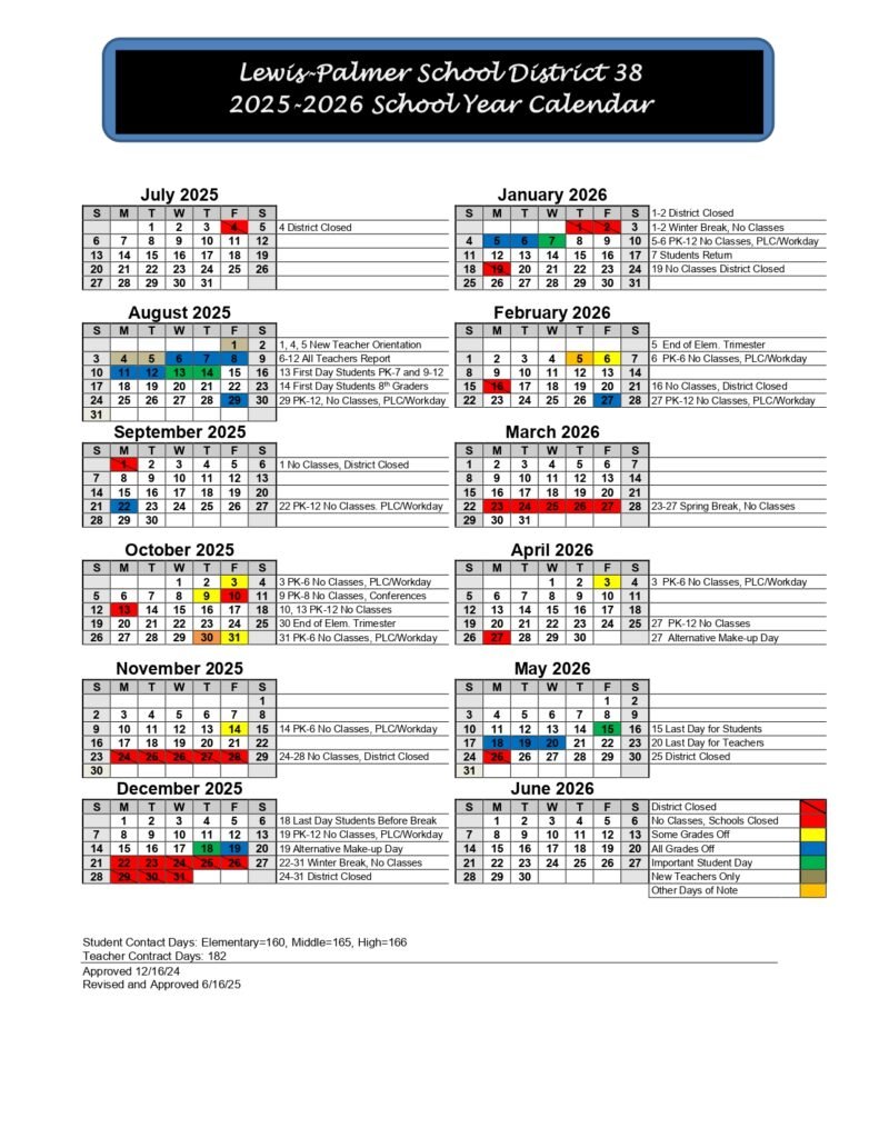 Lewis-Palmer School District 38 Schools 25.26, 1