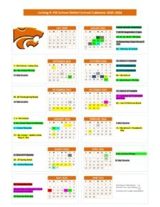 LICKING R VIII SCHOOL CALENDAR