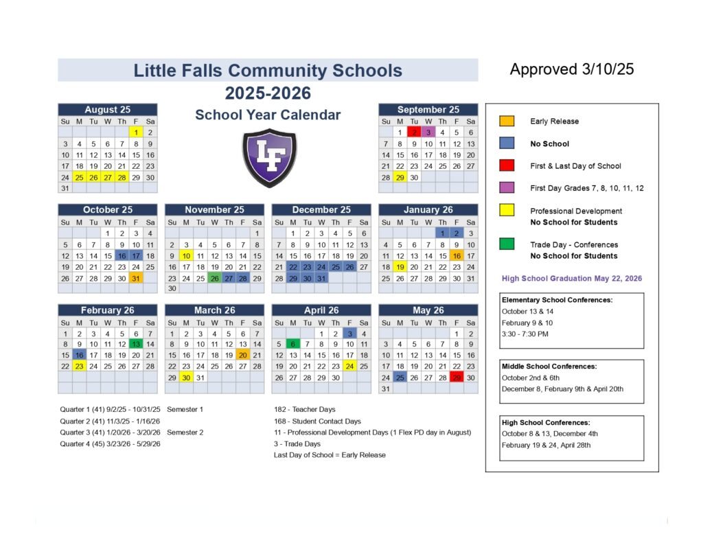 little falls schools calendar