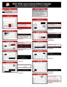 School District of Lomira CALENDAR
