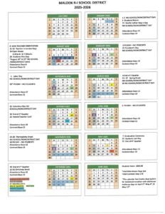 Malden R-I School CALENDAR