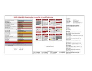 MSD Washington Township School CALENDAR