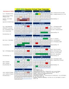 Mauston School District WI CALENDAR