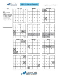mounds view public schools calendar