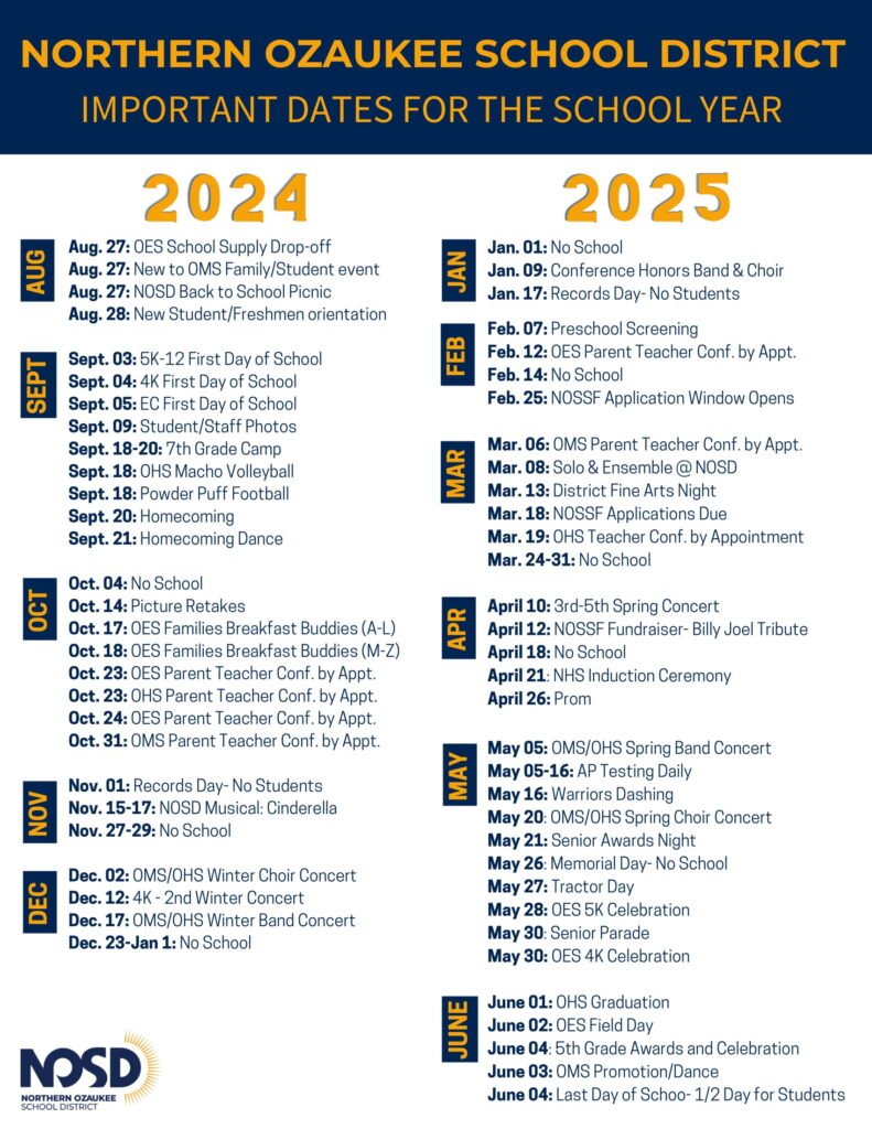 nosd calendar