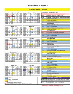 Needham Public Schools, calendar