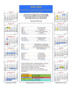 North Putnam Community School Corporation calendar