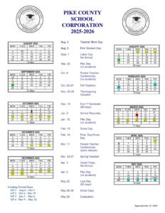 PIKE COUNTY SCHOOL CORPORATION CALENDAR