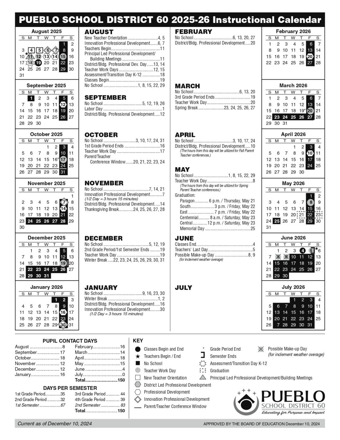 School District 60 Calendar 2025 School District 60 Calendar 2025