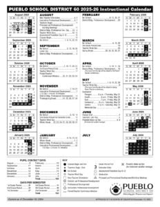 PUEBLO SCHOOL DISTRICT 60 CALENDAR