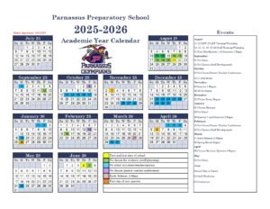 PARNASSIS PREPARATORY SCHOOL CALENDAR