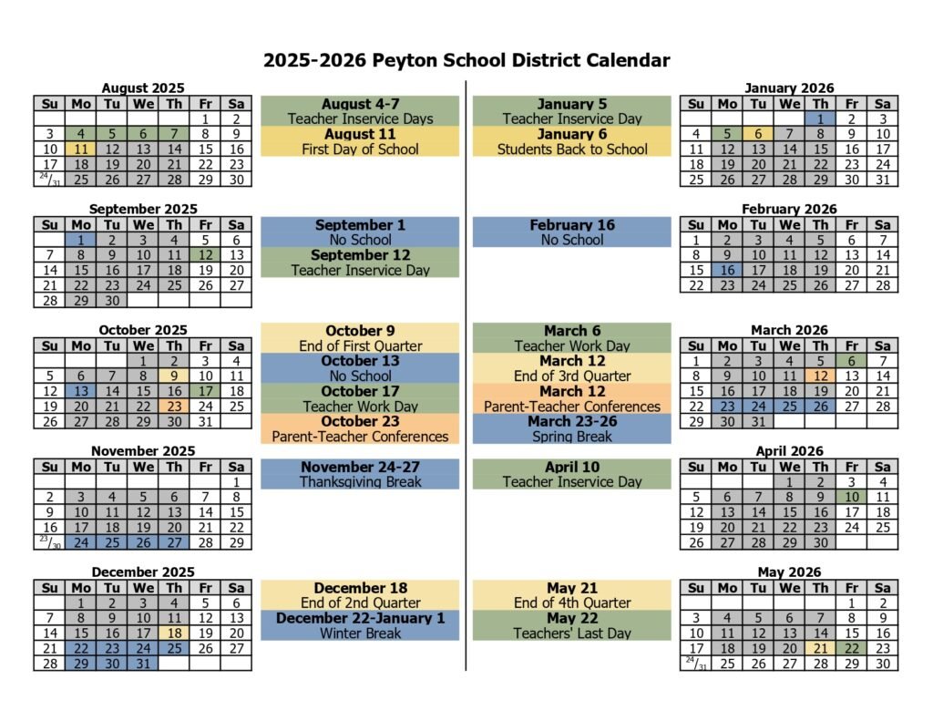 Peyton School District 25-26