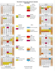 Rochester Community Schools Calendar
