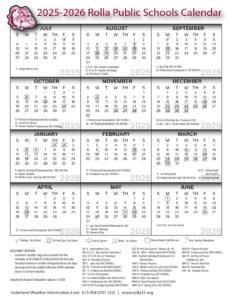 Rolla Public Schools 25-26 calendar