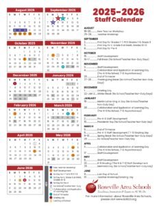 roseville area schools calendar