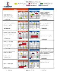 SILVER CREEK SCHOOL CORPORATION calendar
