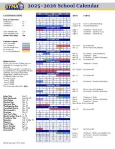 STMA ST MICHEAL ALBERTIVILLE SCHOOLS CALENDAR