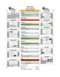 School District of Waukesha calendar