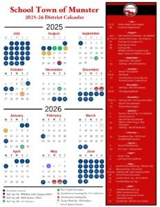 school town of munster CALENDAR