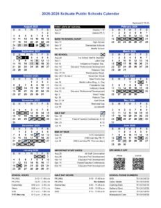 Scituate Public Schools CALENDAR
