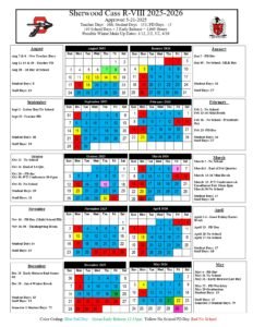 Sherwood Cass R-VIII Calendar 25-26 CALENDAR