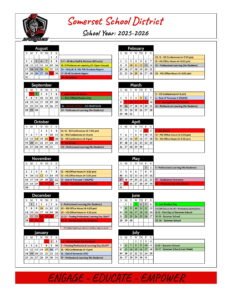 Somerset School District calendar
