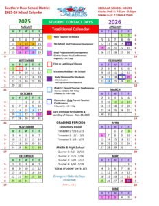 Southern Door School District CALENDAR
