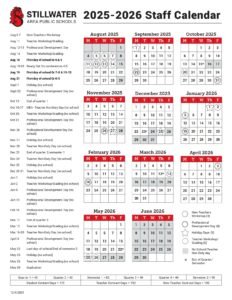 Stillwater Area Public Schools calendar