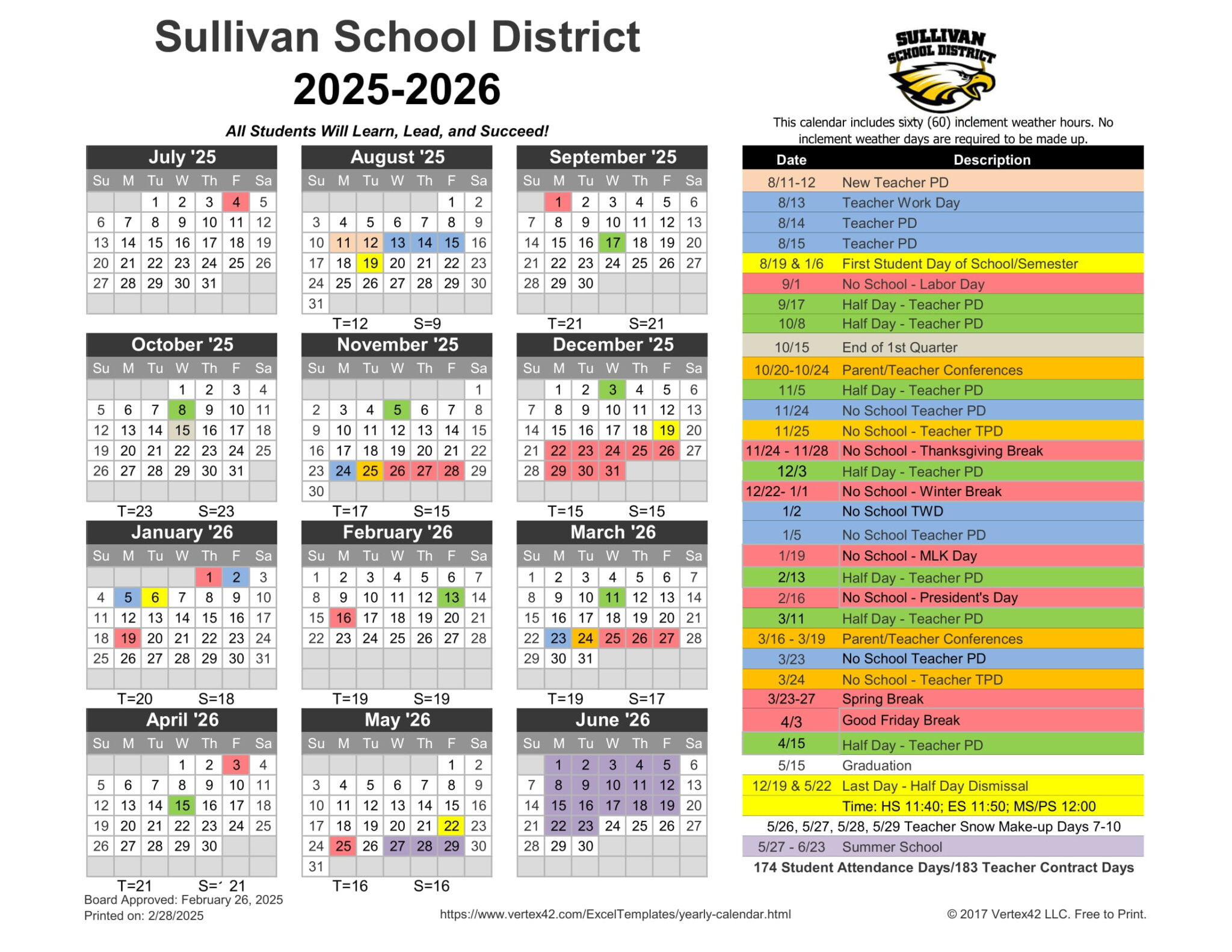 Sullivan School District Calendar 25 26 Revised PDF EduCounty sullivan-school-district-calendar-25-26-revised-pdf-educounty