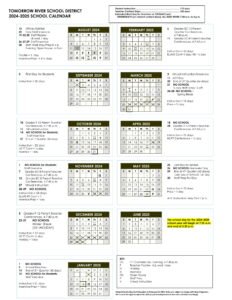 Tomorrow River Schools WI CALENDAR
