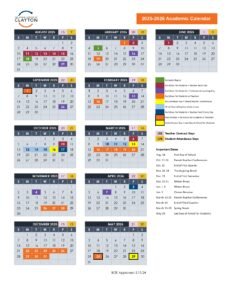 The School District of Clayton 25-26 CALENDAR