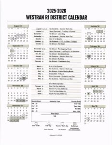Westran School District calendar