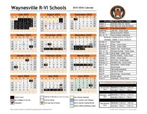 Waynesville R-VI Schools 25-26 calendar