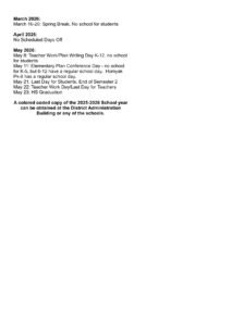 Weld Re-8 School District 25-26, 1 calendar