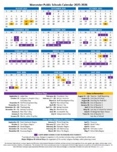 Worcester Public Schools CALENDAR