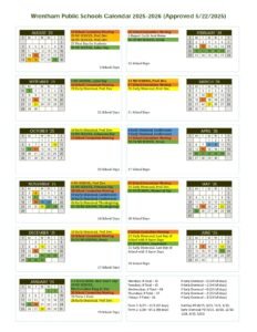 Wrentham Public Schools Calendar