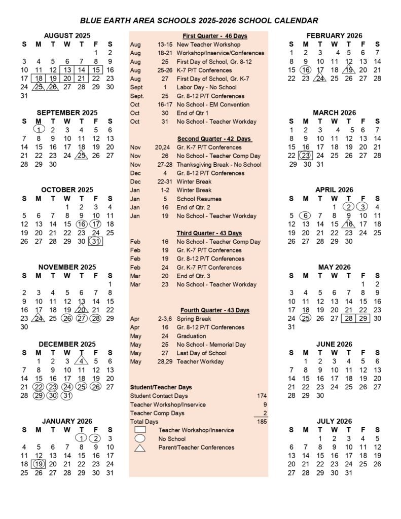 BLUE EARTH AREA SCHOOLS 25-26, 1