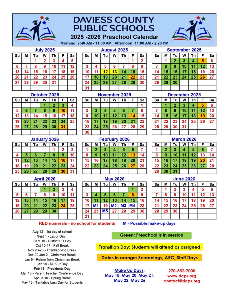 DAVIESS COUNTY PUBLIC SCHOOLS KY Calendar 25 26 Revised PDF EduCounty