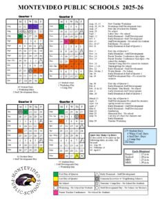 Montevideo Public Schools calendar