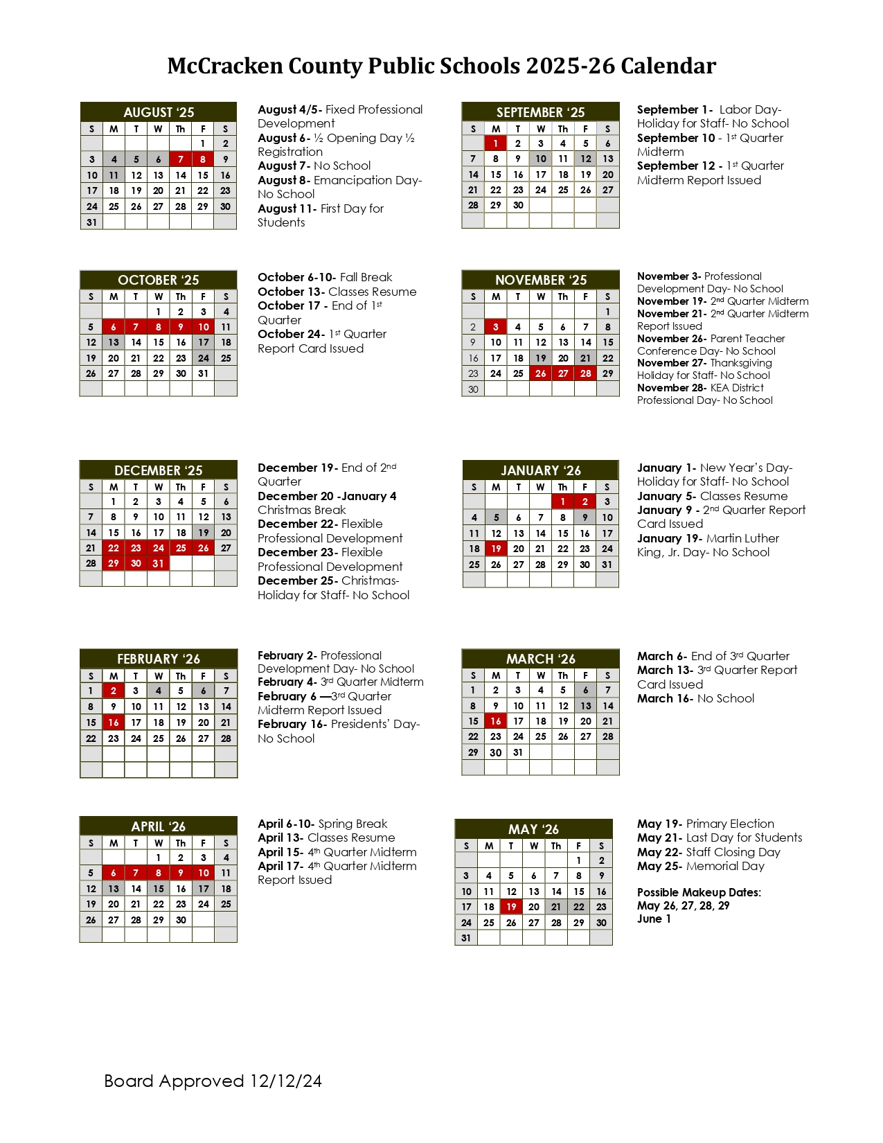 McCracken County Schools ky Calendar 2526 Revised [PDF] EduCounty(01)