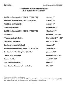 Terrebonne Parish School District 25-26