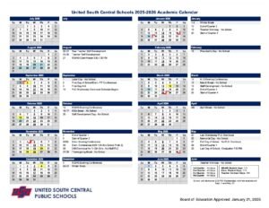 united south central school calendar